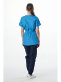 Костюм женский MedLine Арина (тк.Смесовая,120), т.синий/ярко-голубой