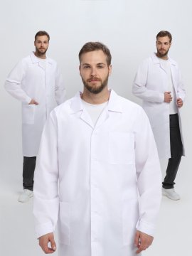 Халат мужской Классика (тк.ТиСи), белый