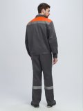 Костюм Лигор-1 СОП (тк.Смесовая,210) брюки, т.серый/оранжевый