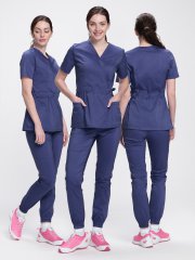 Костюм женский MedLine Оксана (тк.Стрейч,120), т.синий