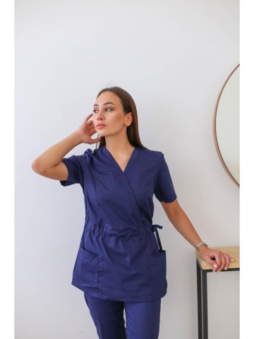 Костюм женский MedLine Оксана (тк.Стрейч,120), т.синий