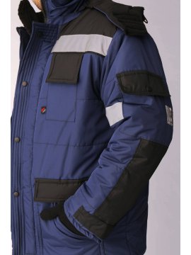 Костюм зимний Беркорт-2 (тк.Таслан,135) п/к, т.синий/черный