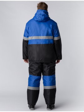 Костюм зимний Мегрес-2 СОП (тк.OxLine,90) п/к, васильковый/черный