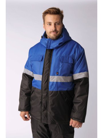 Костюм зимний Мегрес-2 СОП (тк.OxLine,90) п/к, васильковый/черный