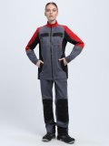 Костюм женский Вектрон-1 (тк.Смесовая,240) брюки, серый/красный/черный
