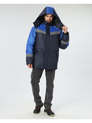 Куртка зимняя Лигор СОП (тк.OxLine,90), т.синий/васильковый