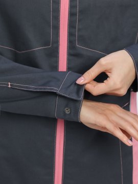 Костюм женский ProfLineSpecialist-1 (тк.Смесовая,240) брюки, серый/розовый