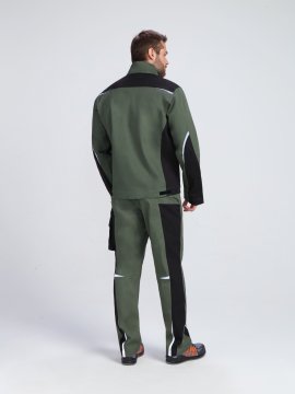 Костюм ProfLineLeader-2 (тк.Хлопок/Спандекс,260) п/к, хаки/черный