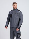 Костюм ProfLineLeader-2 (тк.Хлопок/Спандекс,260) п/к, серый/черный
