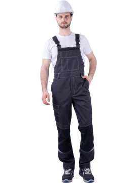 Полукомбинезон ТУРБО SAFETY летний, т.серый-черный