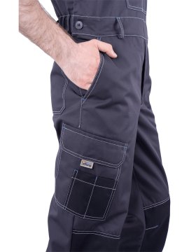 Полукомбинезон ТУРБО SAFETY летний, т.серый-черный