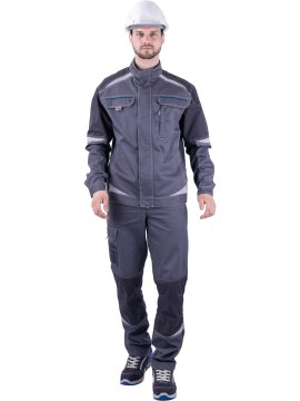 Куртка ТУРБО SAFETY летняя, серый-т.серый