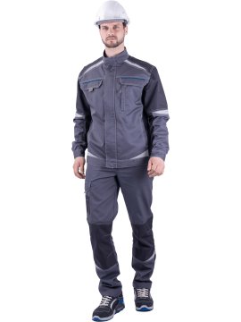 Куртка ТУРБО SAFETY летняя, серый-т.серый