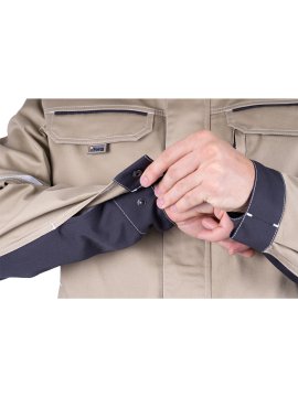 Куртка ТУРБО SAFETY летняя, бежевый-т.серый