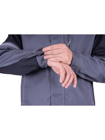 Куртка ТУРБО SAFETY летняя, серый-черный-красный