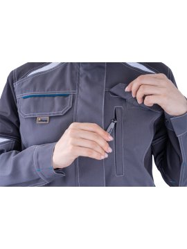 Куртка ТУРБО SAFETY летняя, серый-т.серый, женская