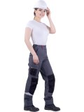 Брюки ТУРБО SAFETY летние, серый-черный-красный, женские