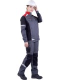 Куртка ТУРБО SAFETY летняя, серый-черный-красный, женская