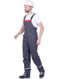 Полукомбинезон ХАЙ-ТЕК SAFETY летний, серый-красный