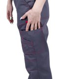 Полукомбинезон ХАЙ-ТЕК SAFETY летний, серый-красный, женский