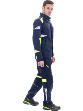 Куртка ACTIVE FLEX / АКТИВ ФЛЕКС, летняя, т.синий-флуоресцентный желтый