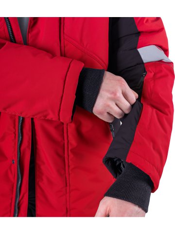 Куртка ХАЙ-ТЕК SAFETY зимняя, красный-черный