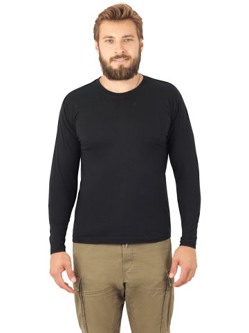 Футболка длинный рукав черная 160 г/м2