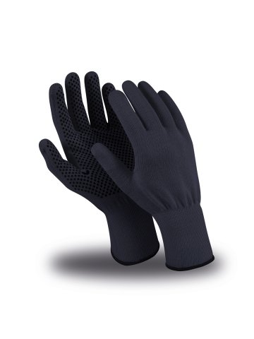 Перчатки АРАМАКС БЛЭК (MG-315), Kevlar®, SlipGrip®, оверлок, цвет черный