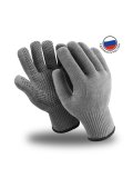 Перчатки СЕВЕР ПВХ (WG-711), 50% шерсть, акрил, SlipGrip, цвет серый