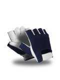 Полуперчатки ВИБЛОК (VG-571), полиэфир, кожа, VibraGel®, Velcro®, цвет сине-белый