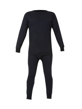 Белье утепленное трикотажное с начесом, 100%хб, пл.240г/м² БУ002, муж., синий