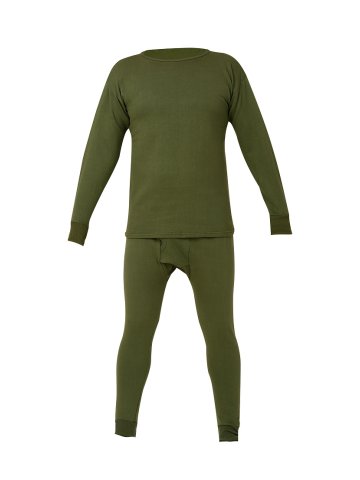 Белье утепленное трикотажное с начесом,100%хб, пл.240г/м² БУ002, муж., хаки