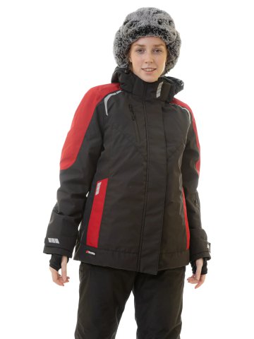 Женская зимняя куртка Brodeks KW 208, черный/красный