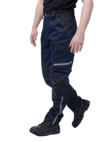 Брюки сварщика 1 класса Brodeks FS 38-01, синий/черный