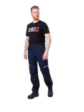 Брюки сварщика 1 класса Brodeks FS 38-01, синий/черный