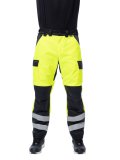 Летние сигнальные брюки Brodeks KS 313, желтый/черный