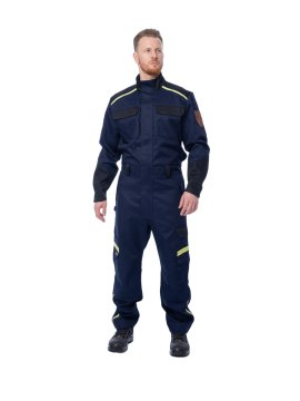 Комбинезон сварщика 1 класса Brodeks FS 58-01, т.синий/черный