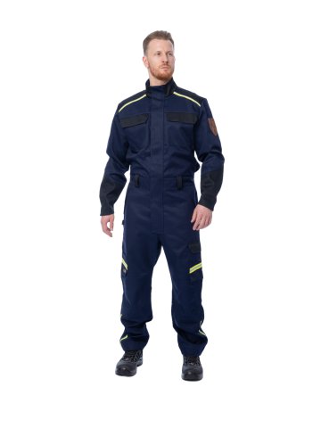 Комбинезон сварщика 1 класса Brodeks FS 58-01, т.синий/черный
