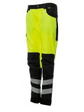 Женские летние сигнальные брюки Brodeks KS 319, желтый/черный