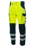 Летние сигнальные брюки Brodeks KS 309, желтый/черный