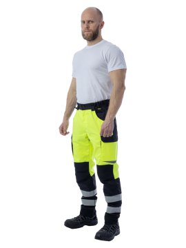 Летние сигнальные брюки Brodeks KS 309, желтый/черный