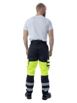 Летние сигнальные брюки Brodeks KS 309, желтый/черный