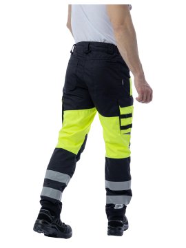 Летние сигнальные брюки Brodeks KS 309, желтый/черный