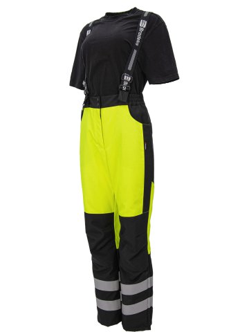 Женские зимние сигнальные брюки Brodeks KW 330, желтый/черный