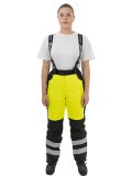 Женские зимние сигнальные брюки Brodeks KW 330, желтый/черный