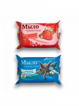 Мыло туалетное 100 г. в цветной упак.