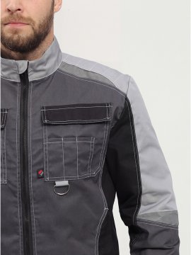 Костюм Вектрон-2 (тк.Смесовая,240) п/к, т.серый/св.серый/черный