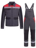 Костюм ProfLineBase-2 (тк.Твил,210) п/к, т.серый/черный/красный